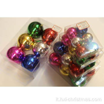 6Pack Assorted Color Shiny Christmas Ball Ornament